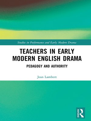 cover image of Teachers in Early Modern English Drama